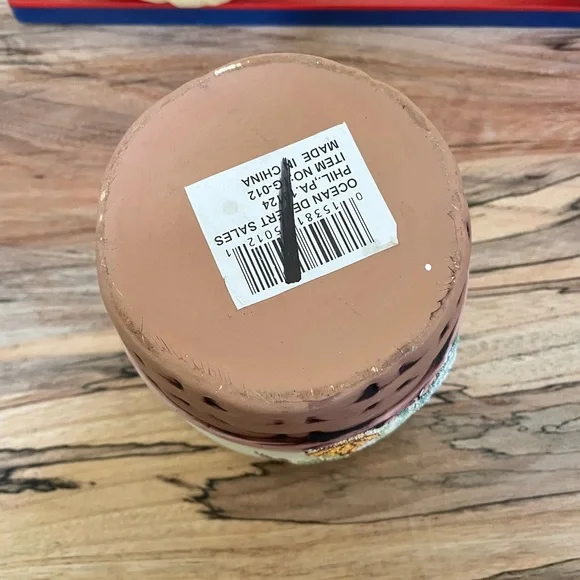 Like New Small Round Ceramic Pumpkin Patch Pot - Picture 6 of 6